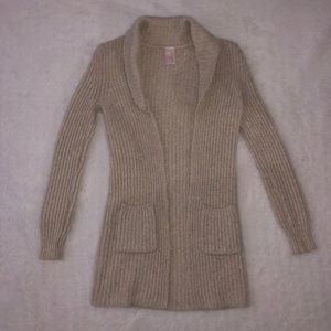 a cardigan with slight glitter
